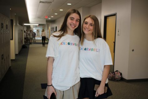 Izzy Avedesian and Livie Golub on the first day of school.