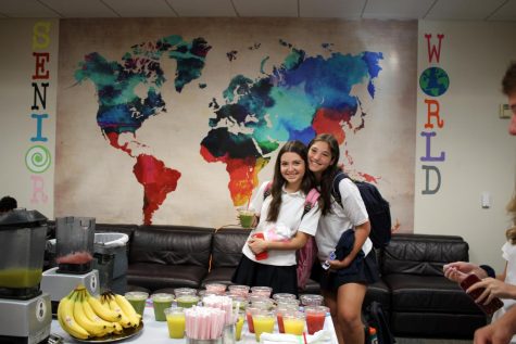 Jadyn Grossman and Bz Graubart on the first day of school.