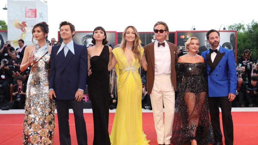 The cast of Dont Worry Darling is on the red carpet at the Venice Film Festival.